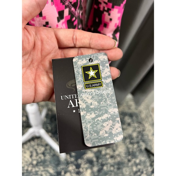 US Army Blaze Pink Camo Jersey Hoodies Zip Hooded Jacket Small - Picture 8 of 10